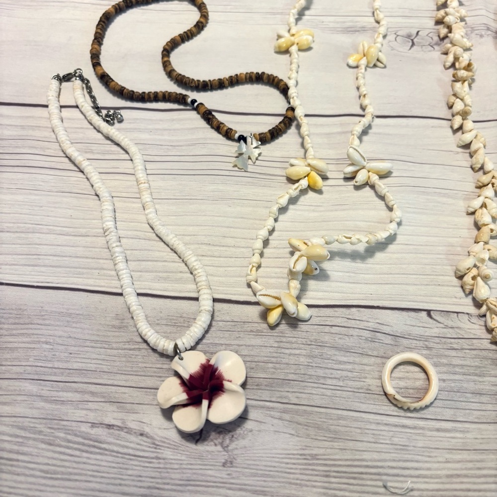 Jewelry Lot of 11 Items Bohemian Boho Beach Jewelry Necklaces Bracelets Ring - Picture 6 of 9